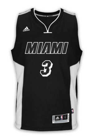 miami heat black and white jersey